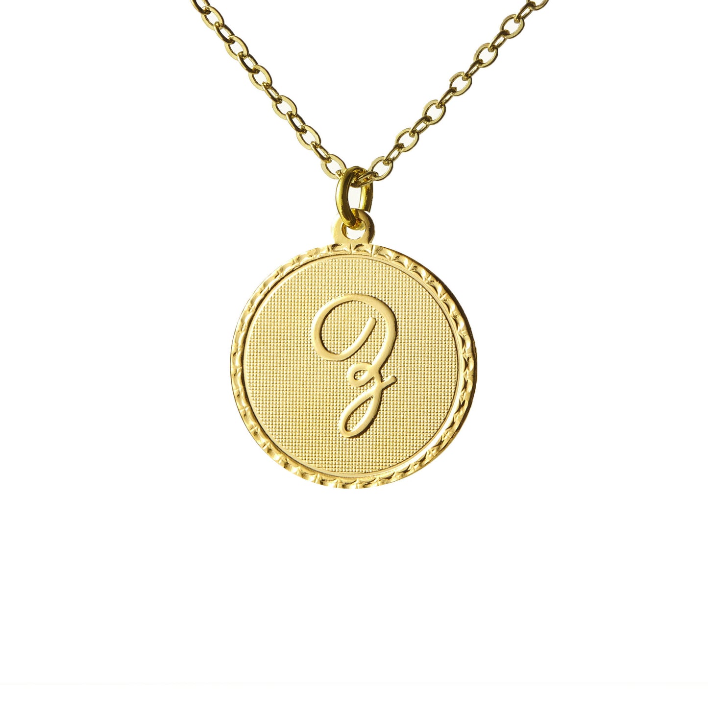 Vintage Monogram Coin Necklace