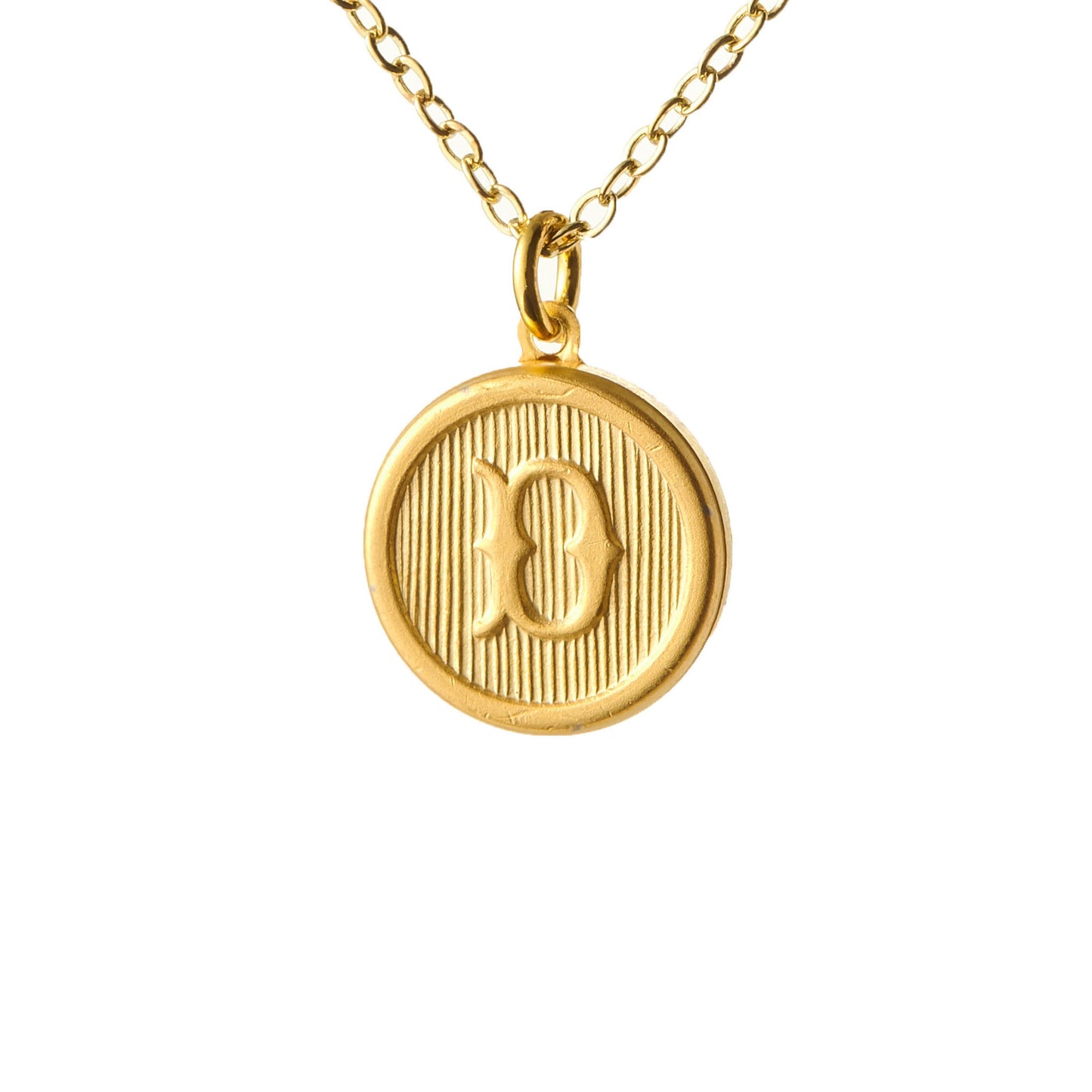 Typewriter Monogram Gold Alphabet Necklace