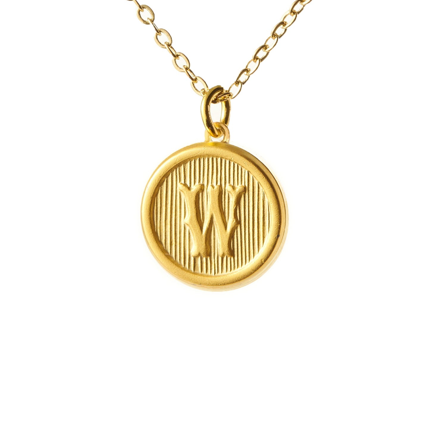 Typewriter Monogram Gold Alphabet Necklace