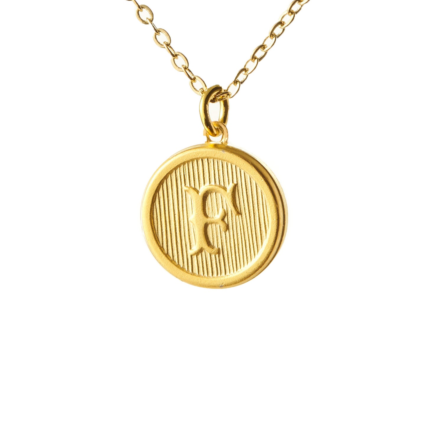 Typewriter Monogram Gold Alphabet Necklace