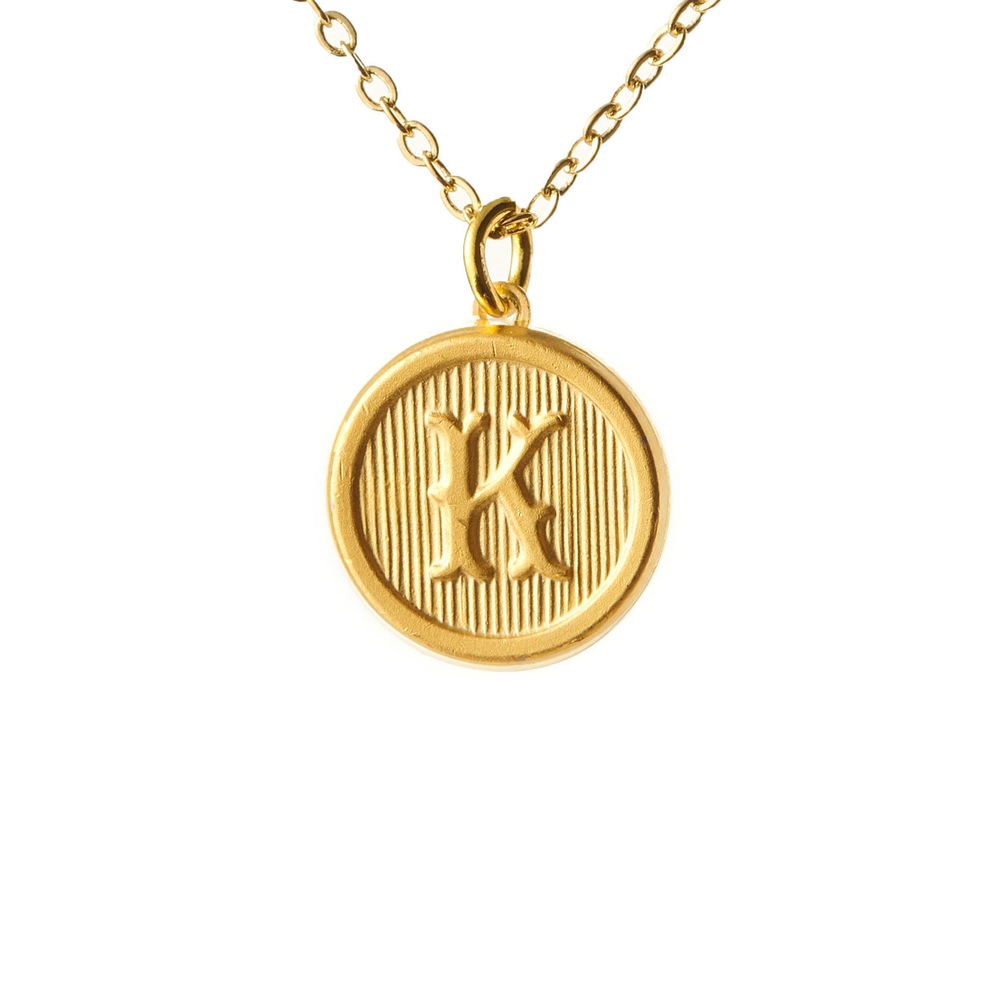 Typewriter Monogram Gold Alphabet Necklace