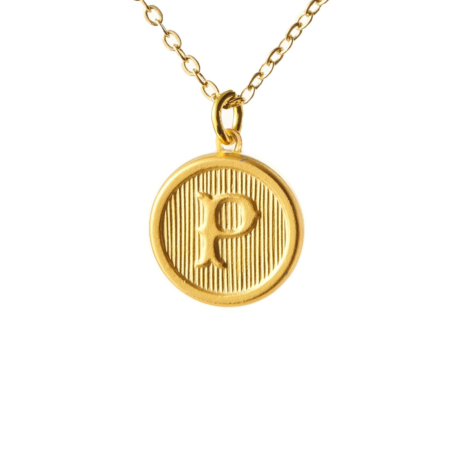 Typewriter Monogram Gold Alphabet Necklace