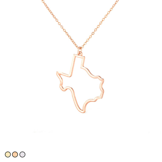 Texas State Outline Necklace