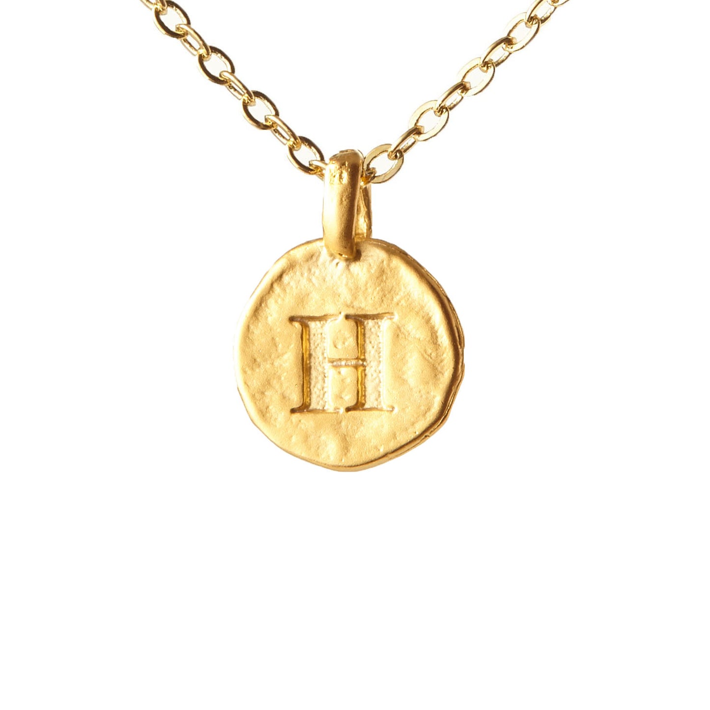 Hammered Monogram Program Necklace