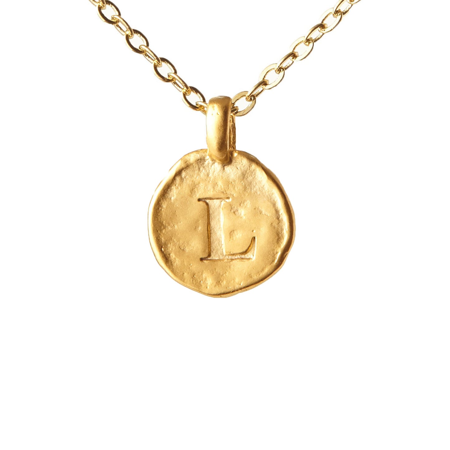 Hammered Monogram Program Necklace
