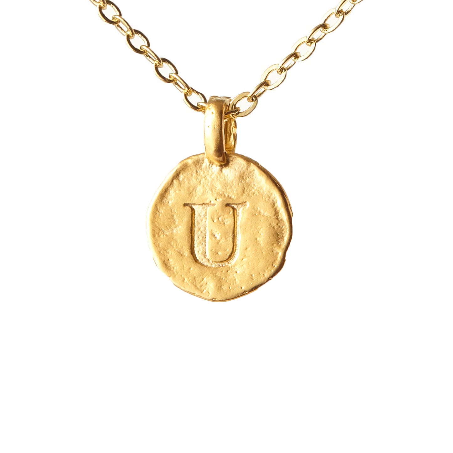 Hammered Monogram Program Necklace