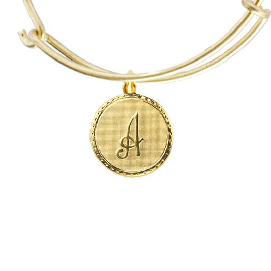 Vintage Monogram Coin Bangle