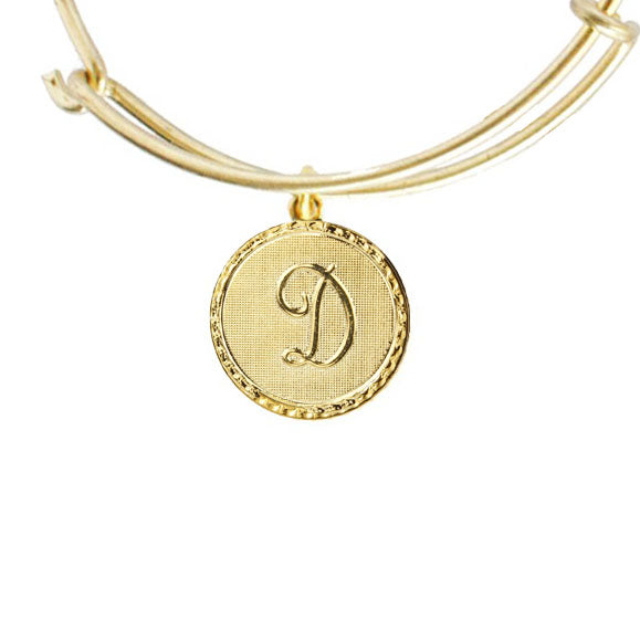 Vintage Monogram Coin Bangle