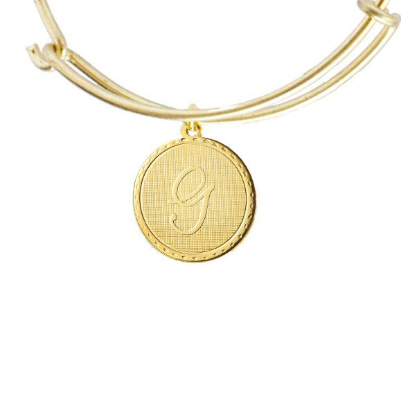 Vintage Monogram Coin Bangle