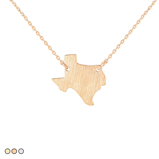 Texas State Plate Minimalist Festoon Necklace