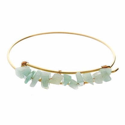 Amazonite Semiprecious Chips Bangle