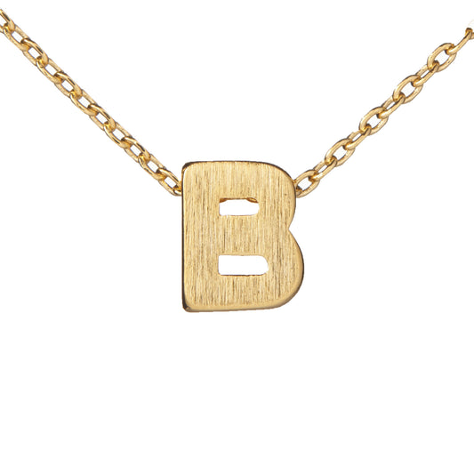 Block Slide Monogram Necklace