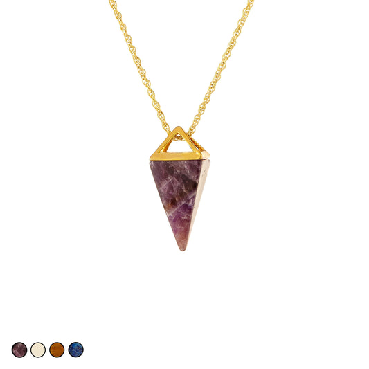 Pyramid Prism Necklace (Iridescent)