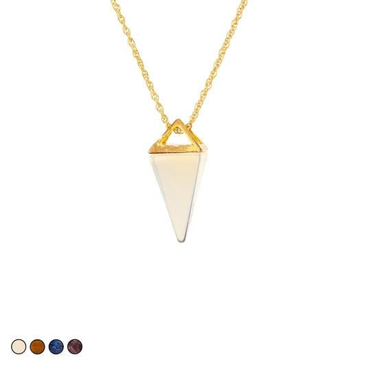 Pyramid Prism Necklace (Tiger's Eye)