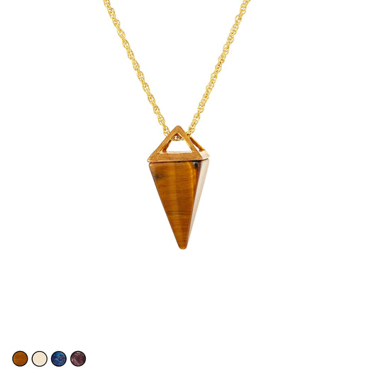 Pyramid Prism Necklace (Amethyst)
