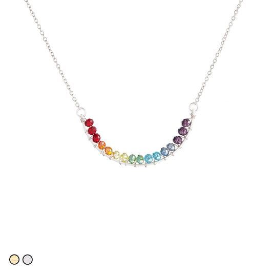 Chakra Rainbow Stone Arch (Gold and Silver)
