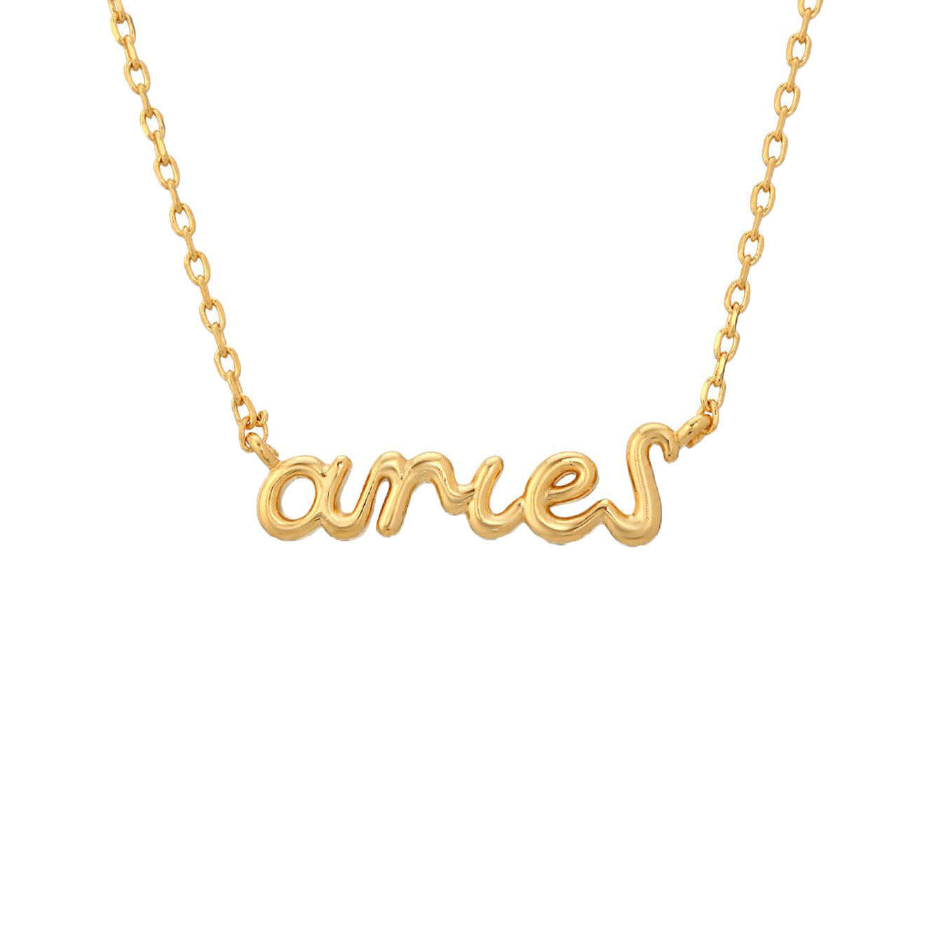 Zodiac Script Necklace