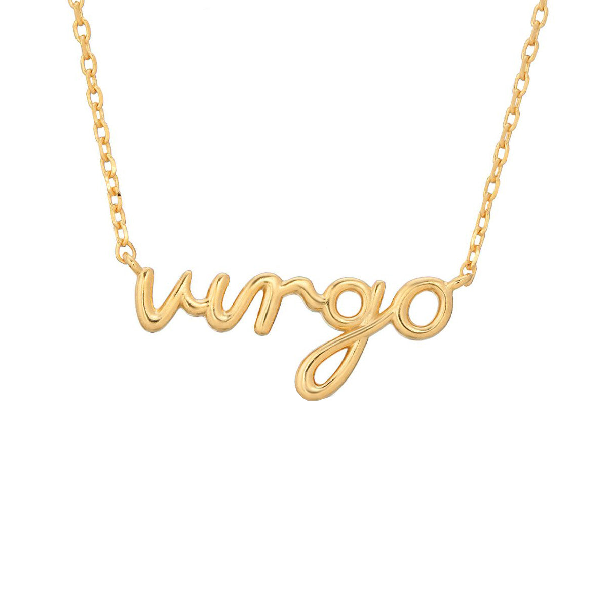 Zodiac Script Necklace