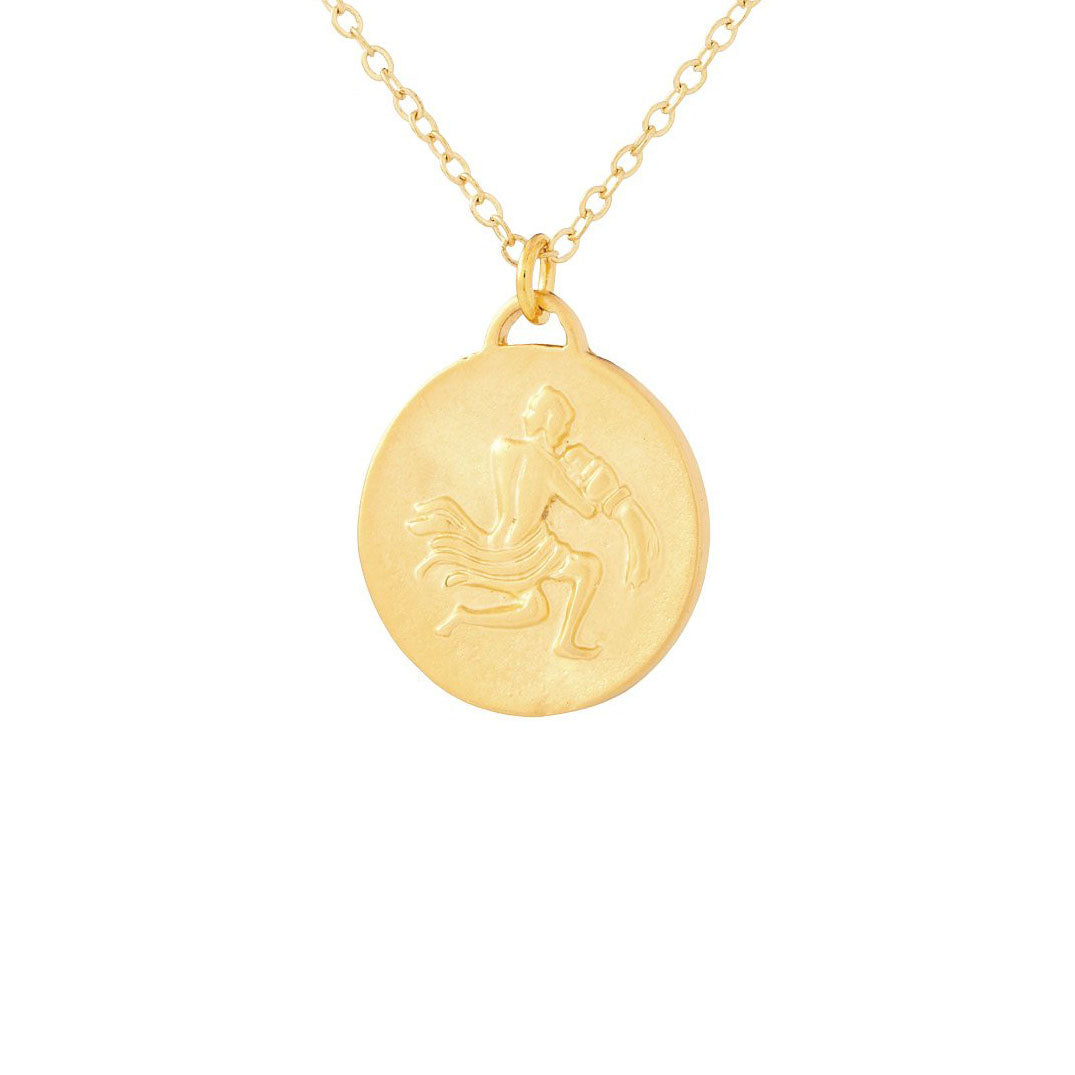 Bronze Zodiac Coin Necklace