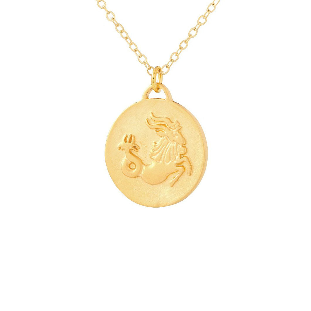 Bronze Zodiac Coin Necklace