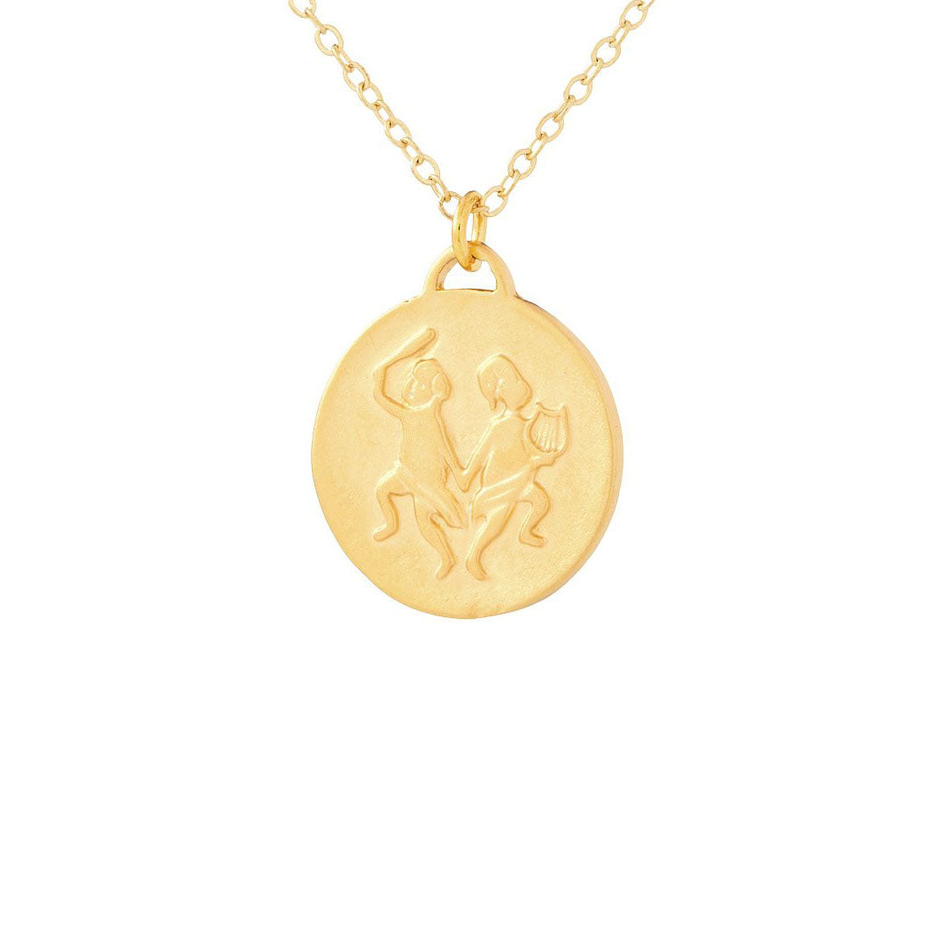 Bronze Zodiac Coin Necklace