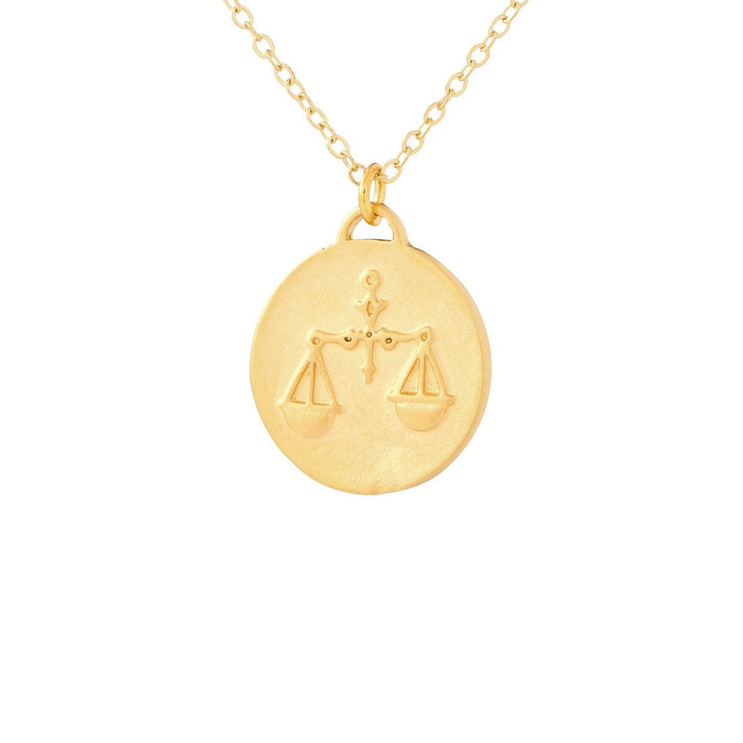 Bronze Zodiac Coin Necklace