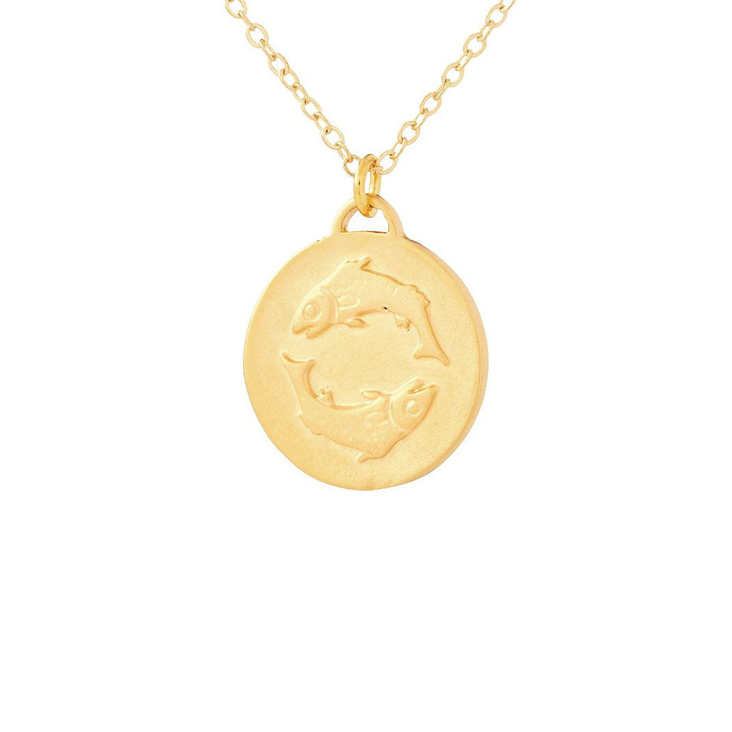 Bronze Zodiac Coin Necklace