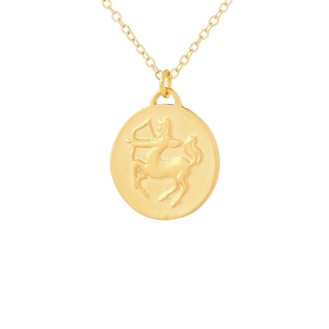 Bronze Zodiac Coin Necklace