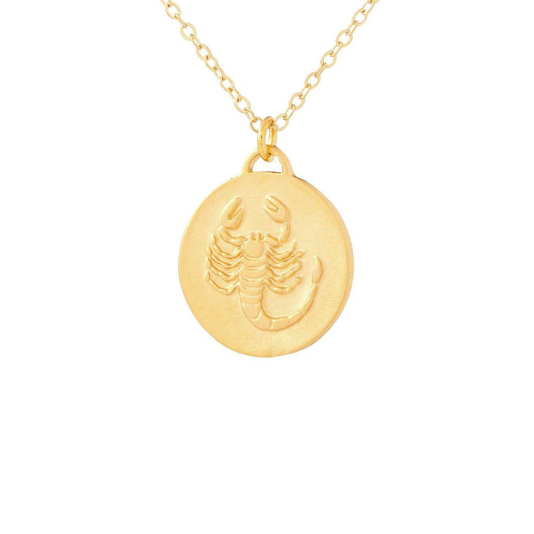 Bronze Zodiac Coin Necklace