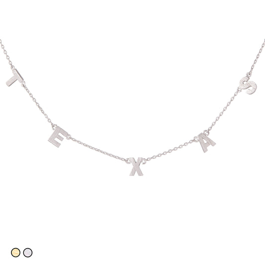 T-E-X-A-S Station Necklace
