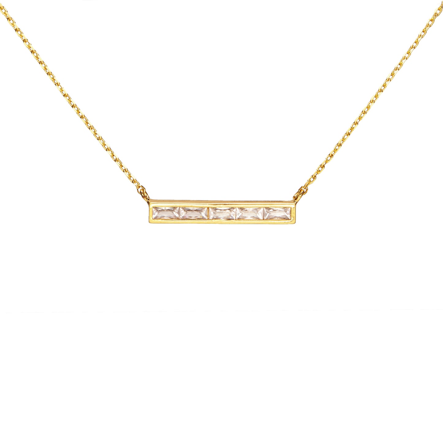 Pave Bar Necklace