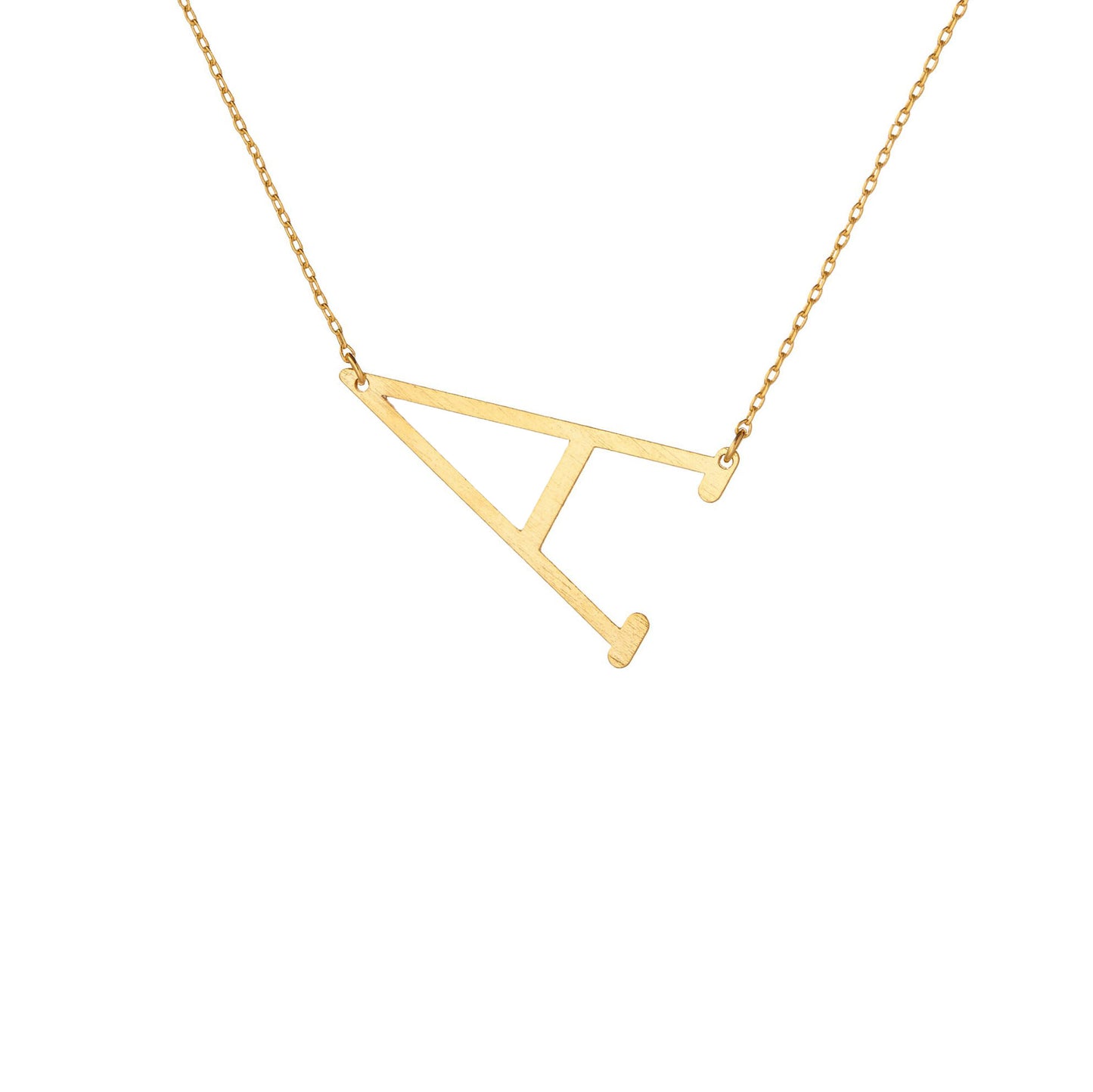 Large Angled Serif Monogram Necklace