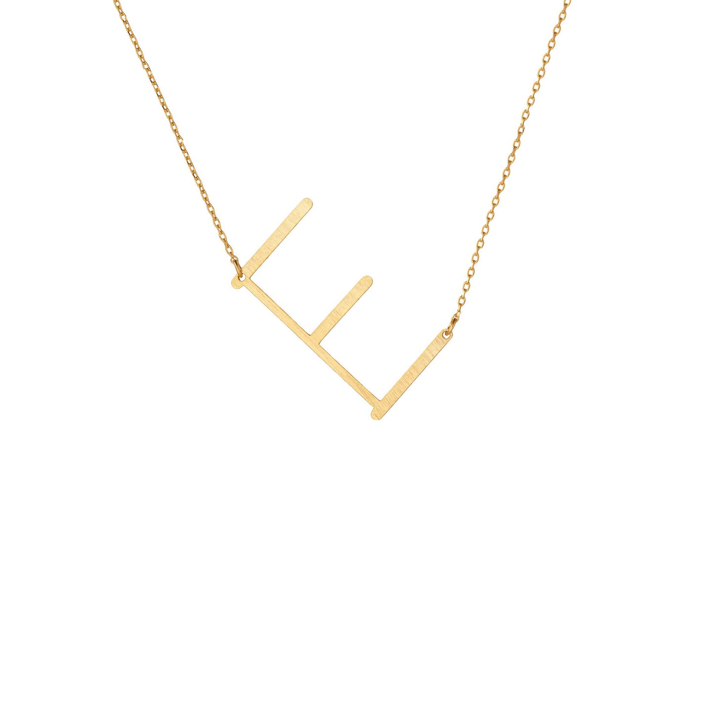 Large Angled Serif Monogram Necklace