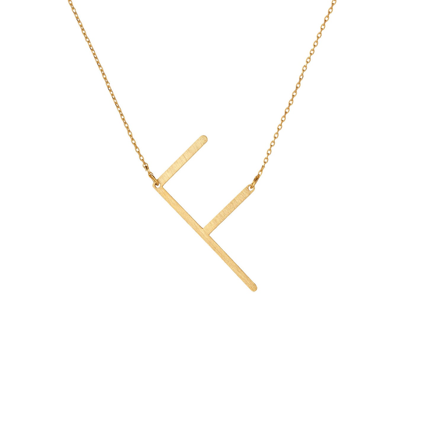 Large Angled Serif Monogram Necklace