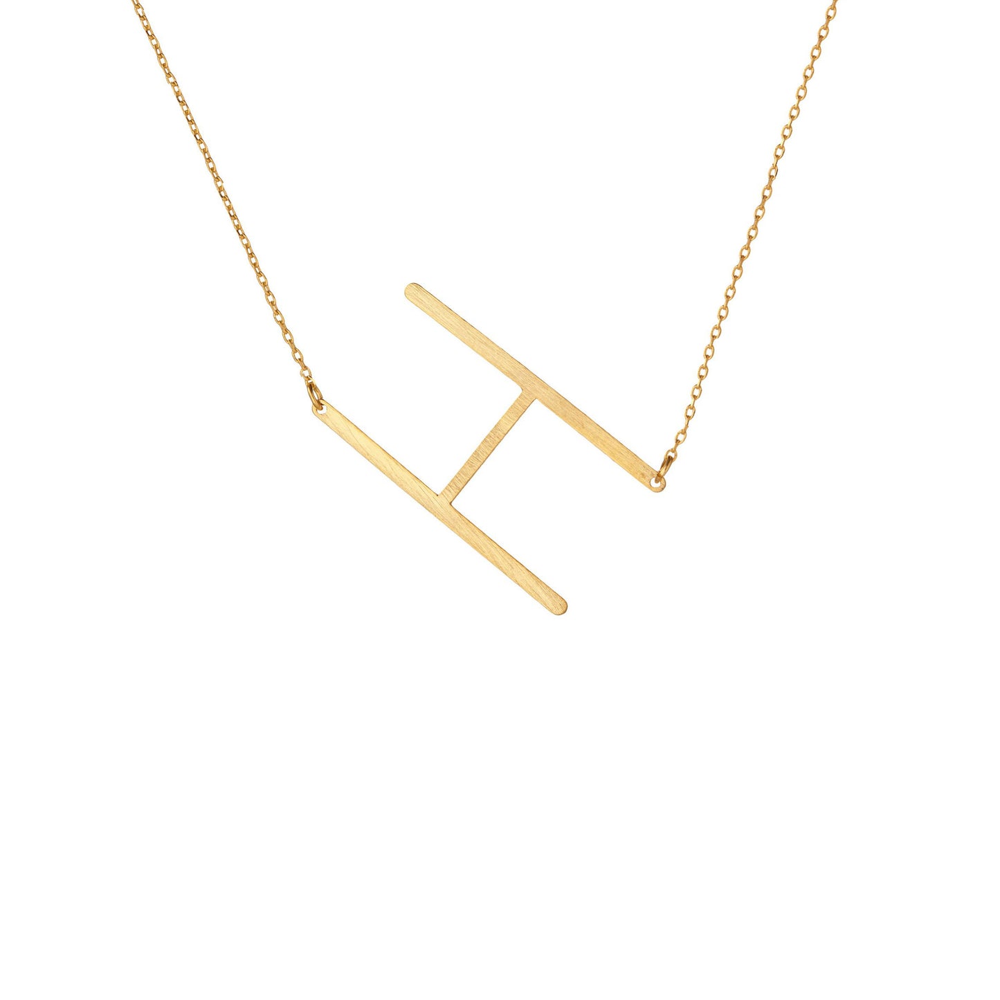 Large Angled Serif Monogram Necklace