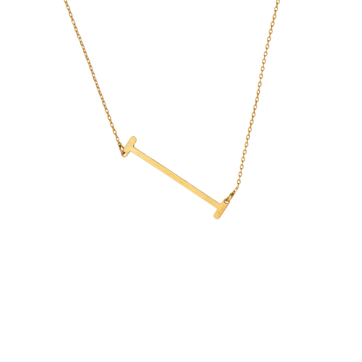 Large Angled Serif Monogram Necklace