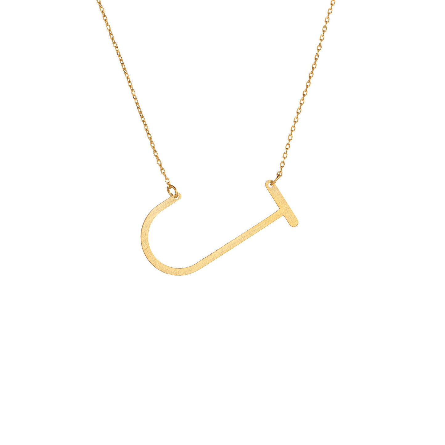 Large Angled Serif Monogram Necklace