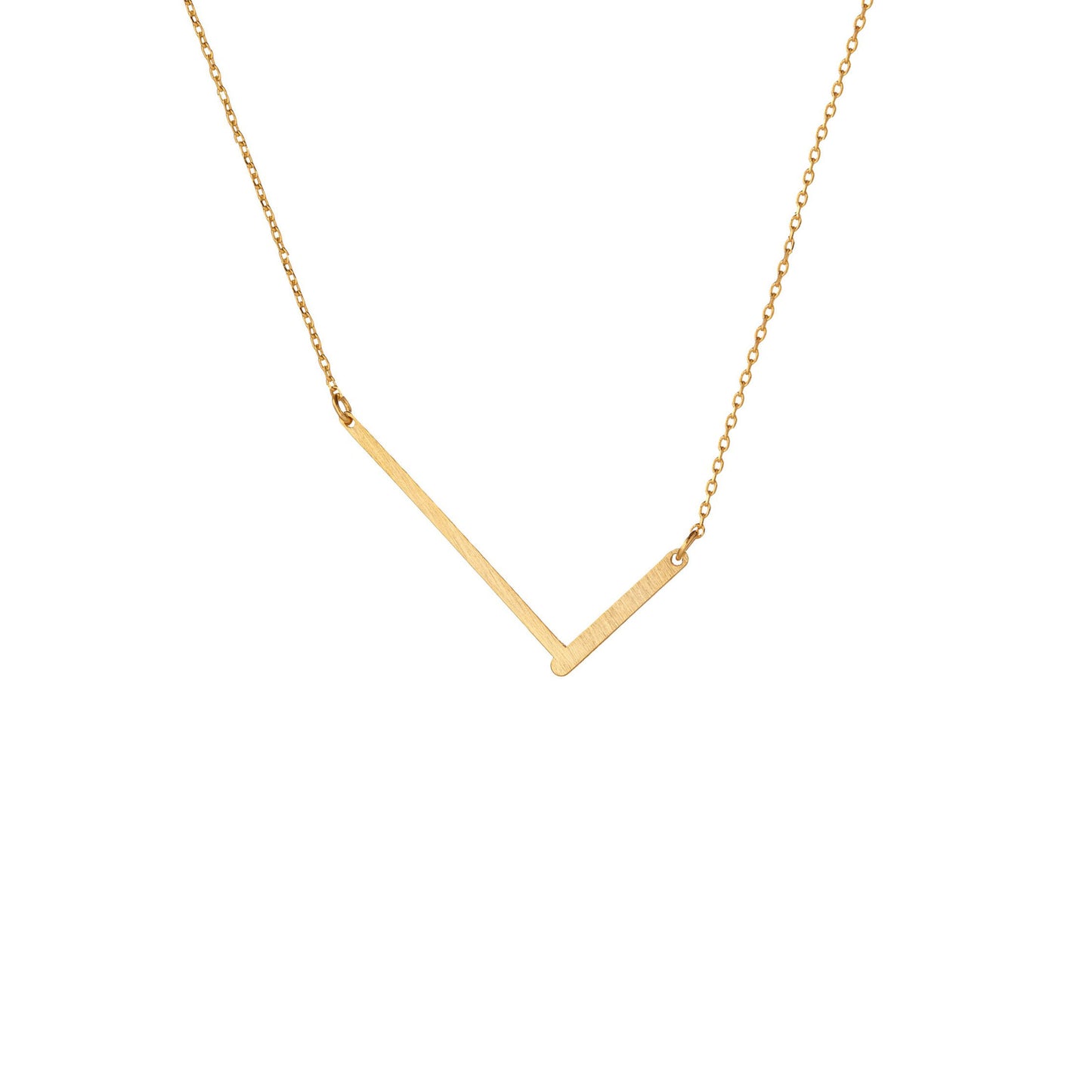 Large Angled Serif Monogram Necklace