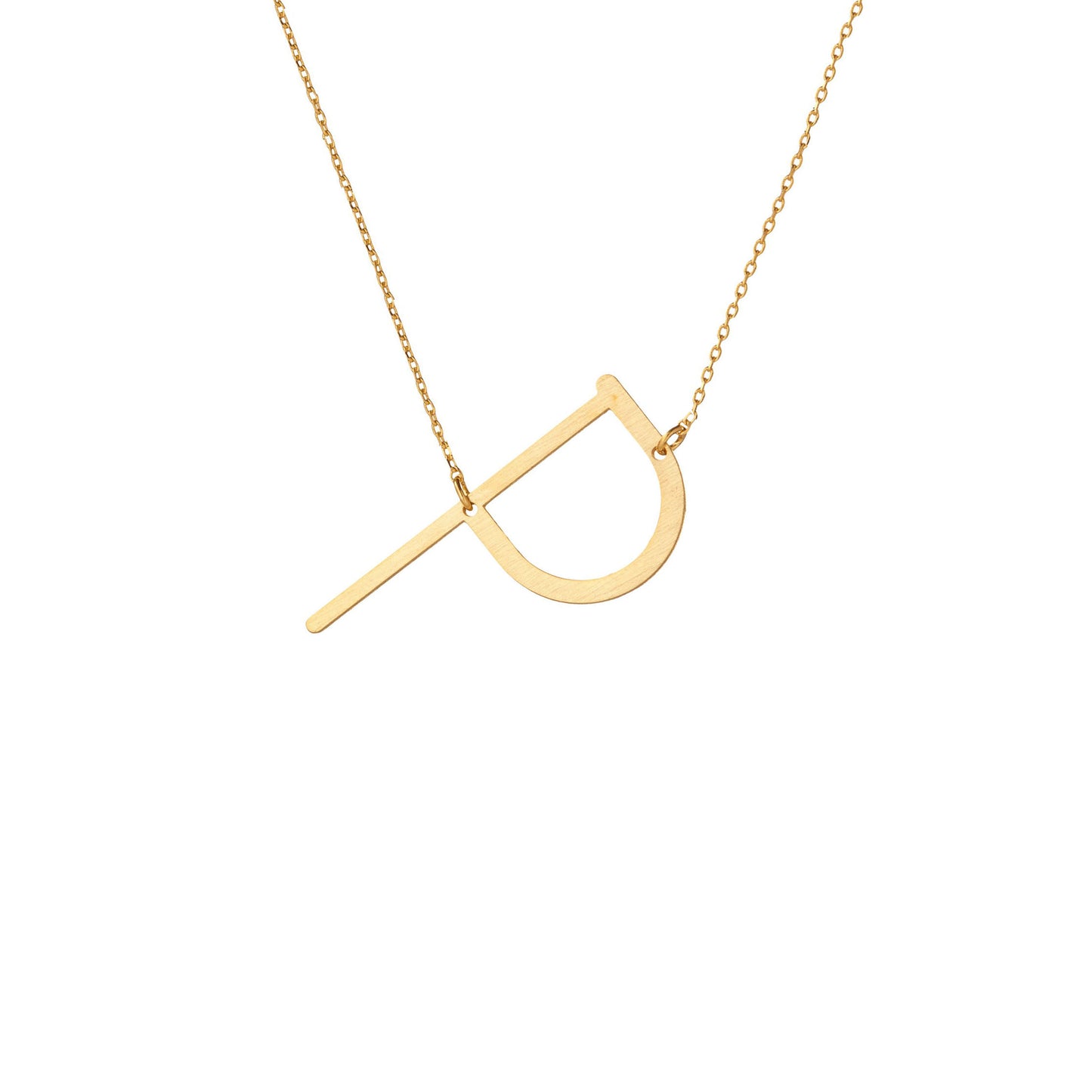 Large Angled Serif Monogram Necklace