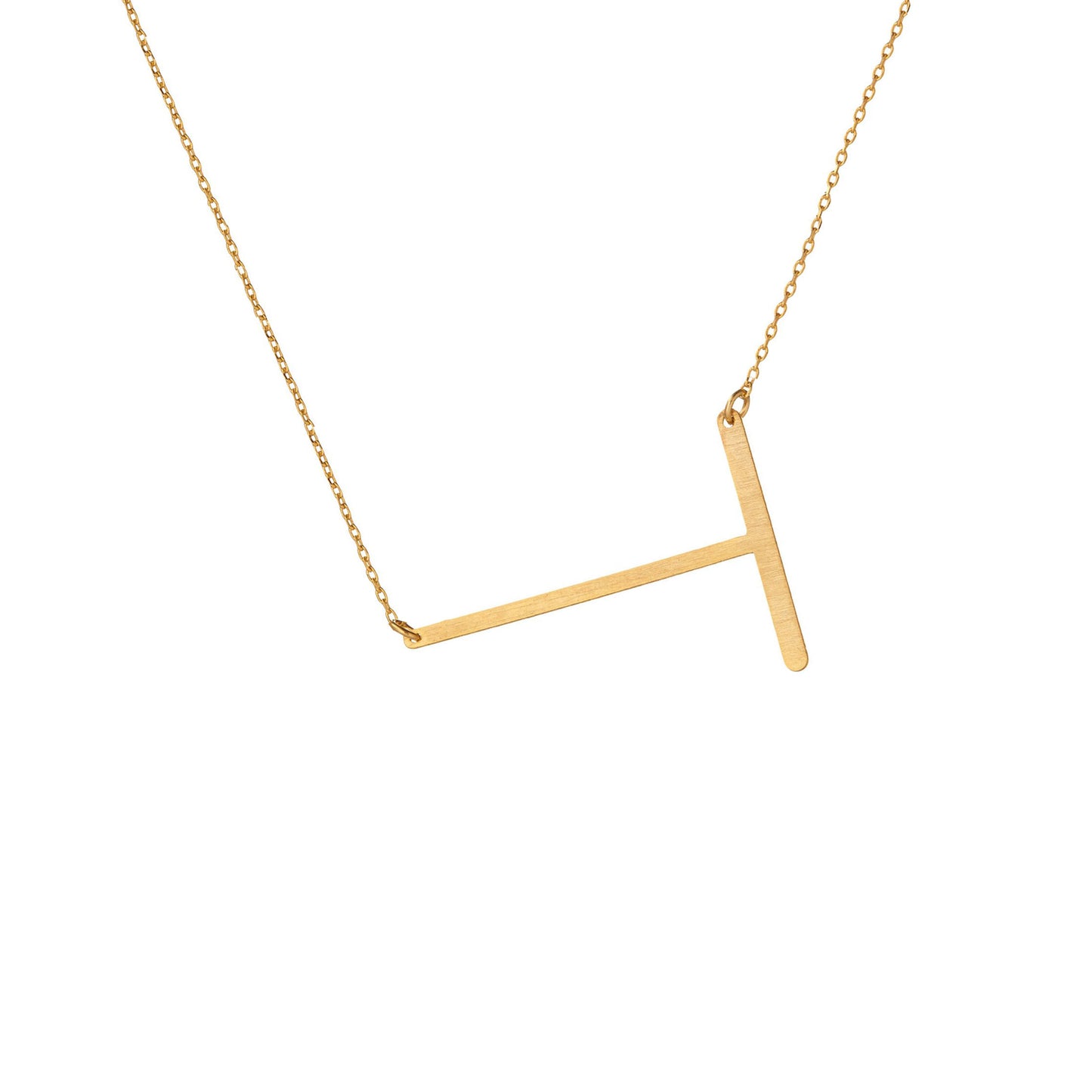 Large Angled Serif Monogram Necklace