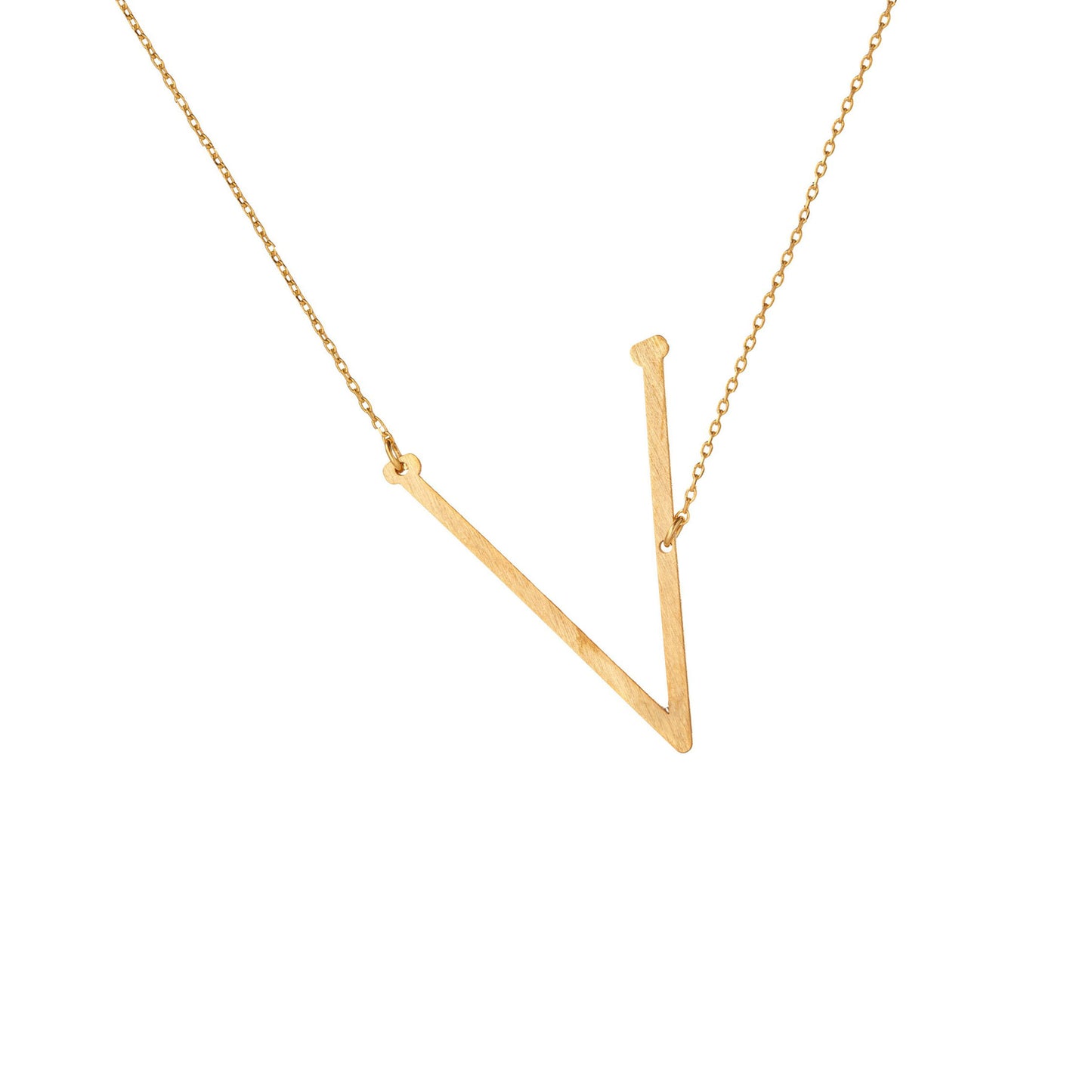 Large Angled Serif Monogram Necklace
