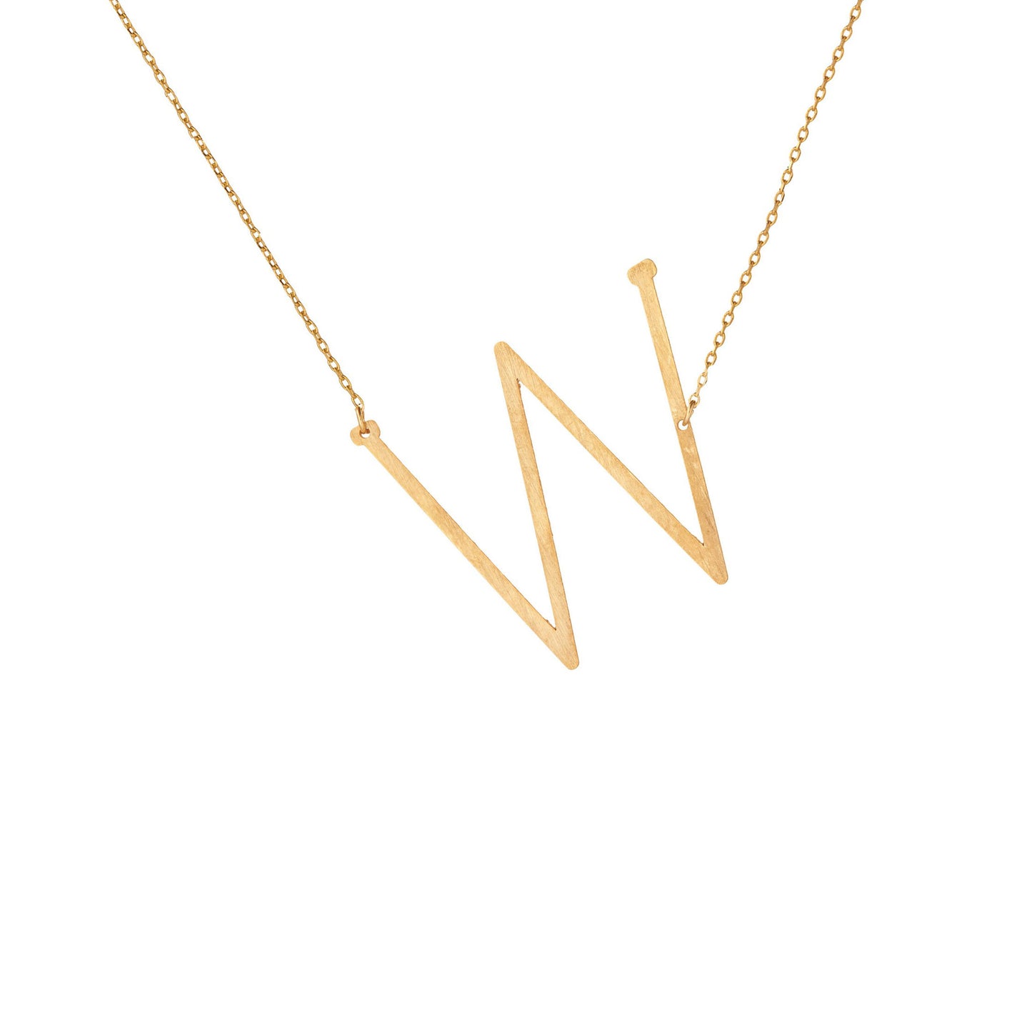 Large Angled Serif Monogram Necklace