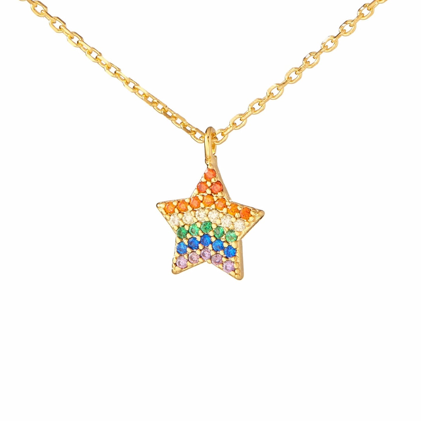 Rainbow Pave Star