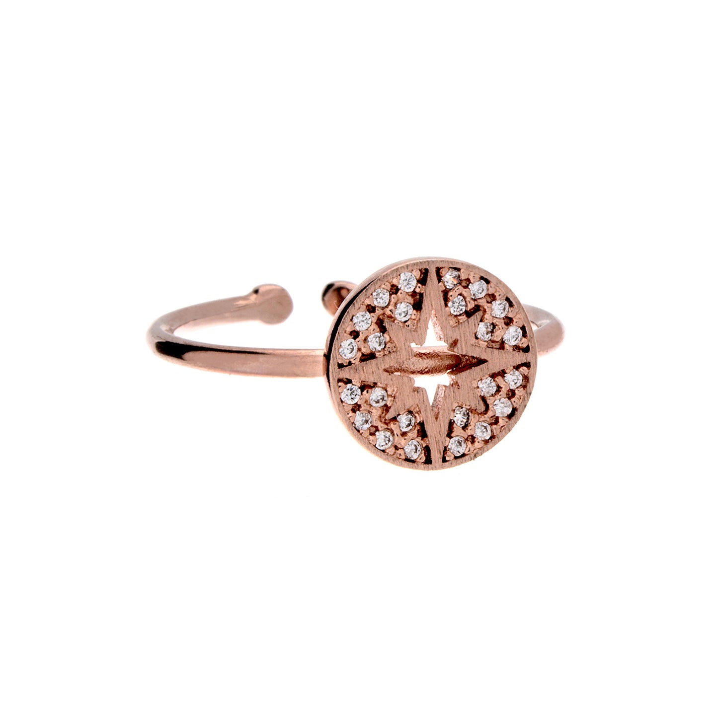 Pavé Compass Ring