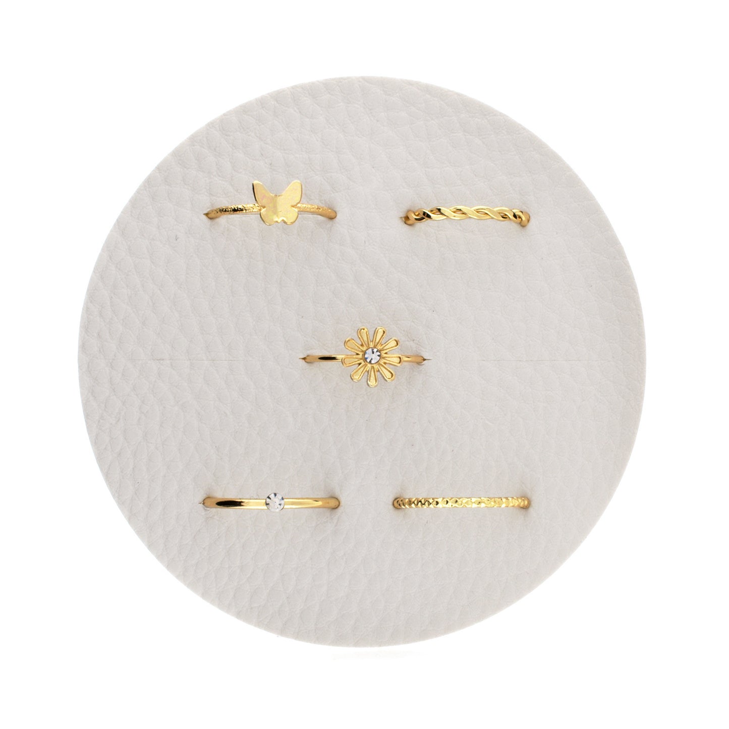 Butterfly Daisy Rings (Set of 5)
