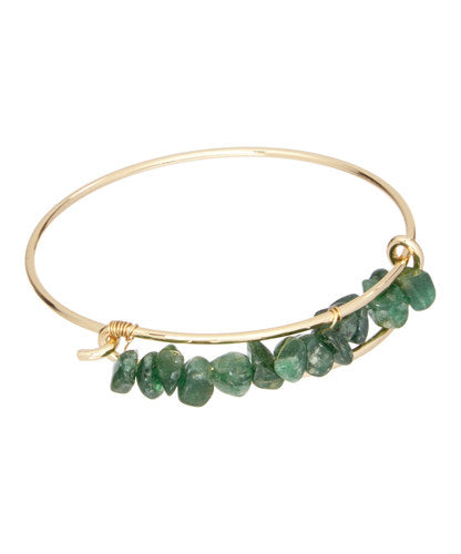 Crystal Stone Bangle (12 Color Options)