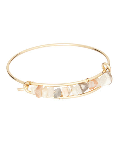 Crystal Stone Bangle (12 Color Options)