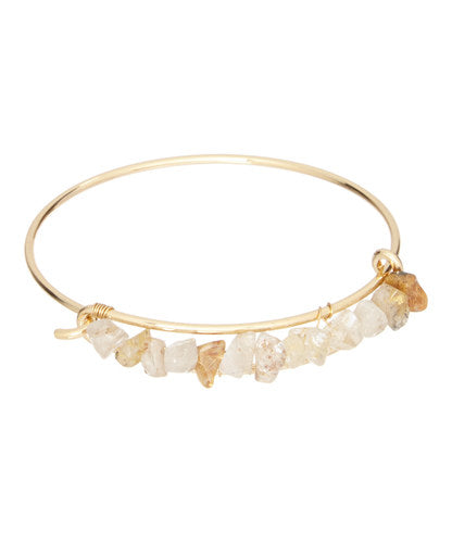 Crystal Stone Bangle (12 Color Options)