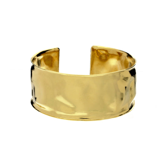 Narrow Organic Hammered Cuff Bracelet