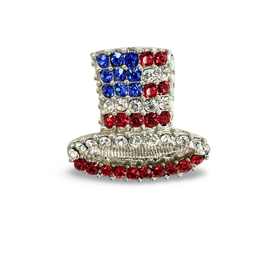 Pave Top Hat Brooch
